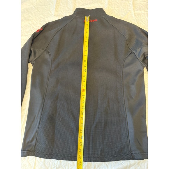 Spyder Performance Jacket XL Black Red Full Zip Fleece Lined Waffle Knit - Picture 3 of 6